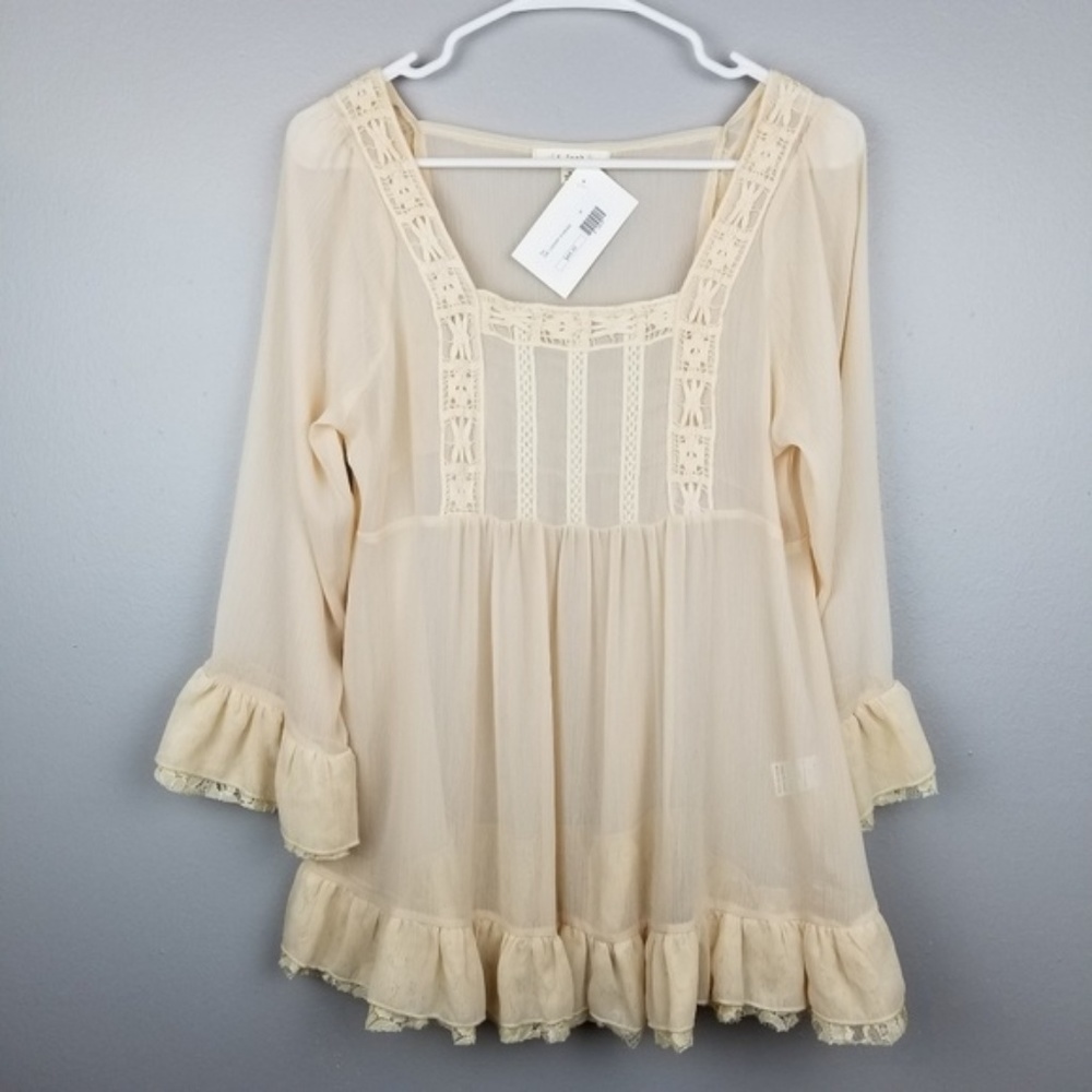i joah | 3/4 Poet Sleeve Blouse